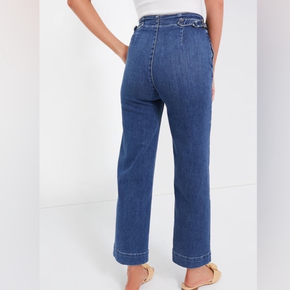 Mother Cinch Greaser Ankle Jeans in Dark & Stormy Night - Picture 3 of 12